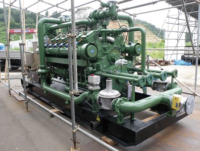 Machine of a biomass gas engine.